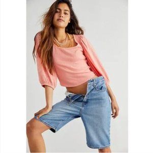 🌸Free People Puff Sleeve Top NWOT